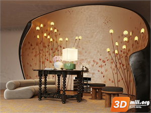 Lobby Decoration Skp Files 
